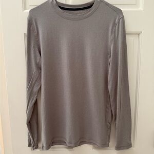 Perry Ellis Gray Long Sleeve Sleepwear Shirt new